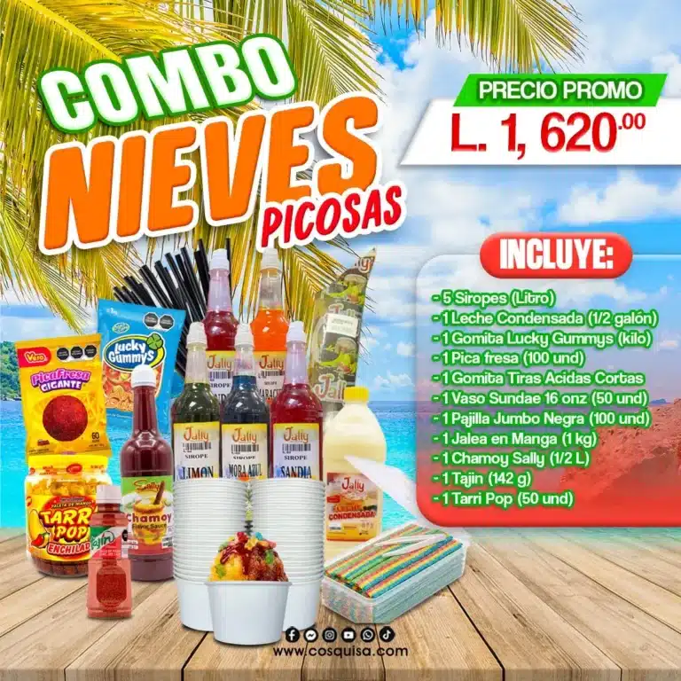 Elabora deliciosas nieves picosas con nuestro combo para nieves.