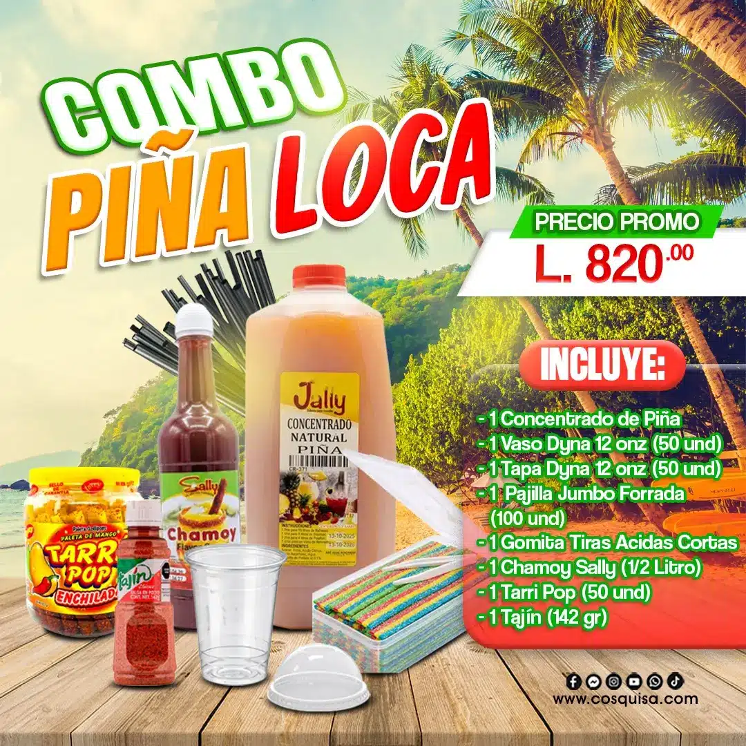 Elabora deliciosas piñas locas con nuestro nuevo combo.