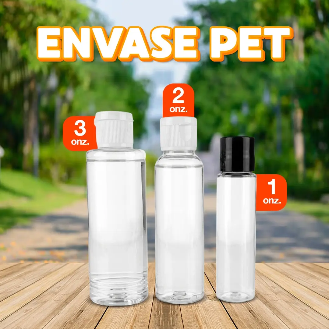 Dale una presentación profesional y atractiva a tus productos con nuestros botes de plástico pet en diferentes diseños. Ideales para bebidas y mucho más. En Cosquisa encuentras variedad de envases para emprender con calidad y estilo.
