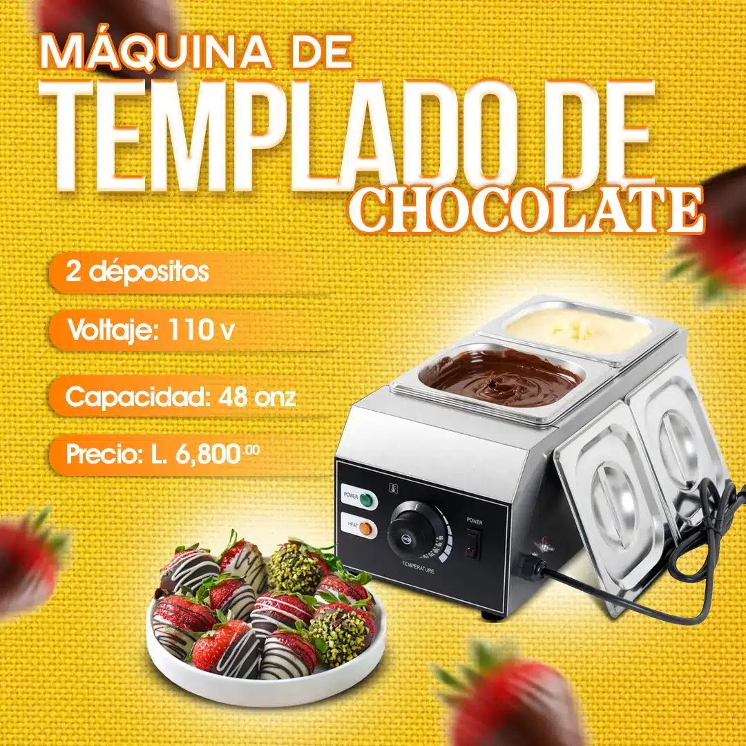 Máquina de templado de chocolate profesional para chocolatería y repostería